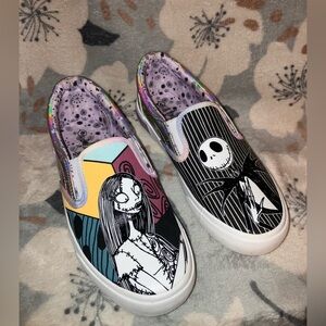 Nightmare Before Christmas Jack & Sally Slip-on Sneakers Women’s 6/7